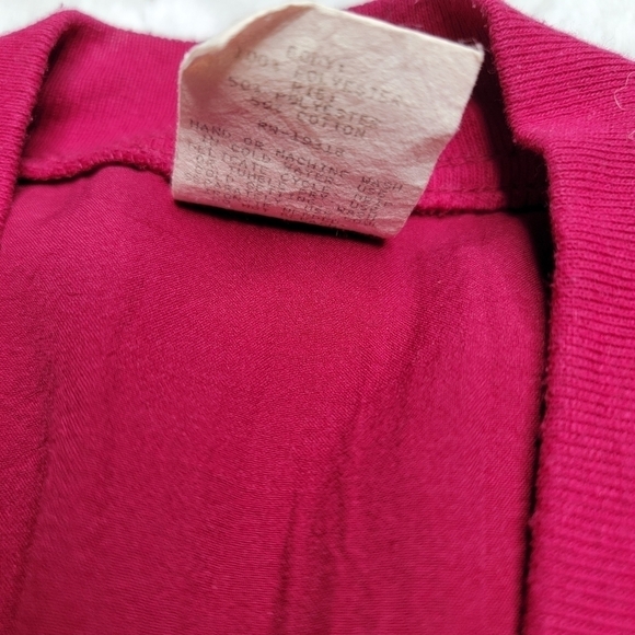 GW Division Of Graff Vintage Pink Polyester Embellish Light Cardigan Jacket Sz S - Picture 11 of 13